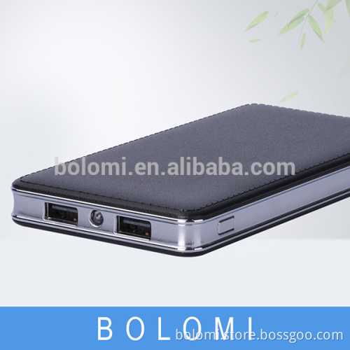 2017 new imitation leather power bank mobile phone battery charger supply